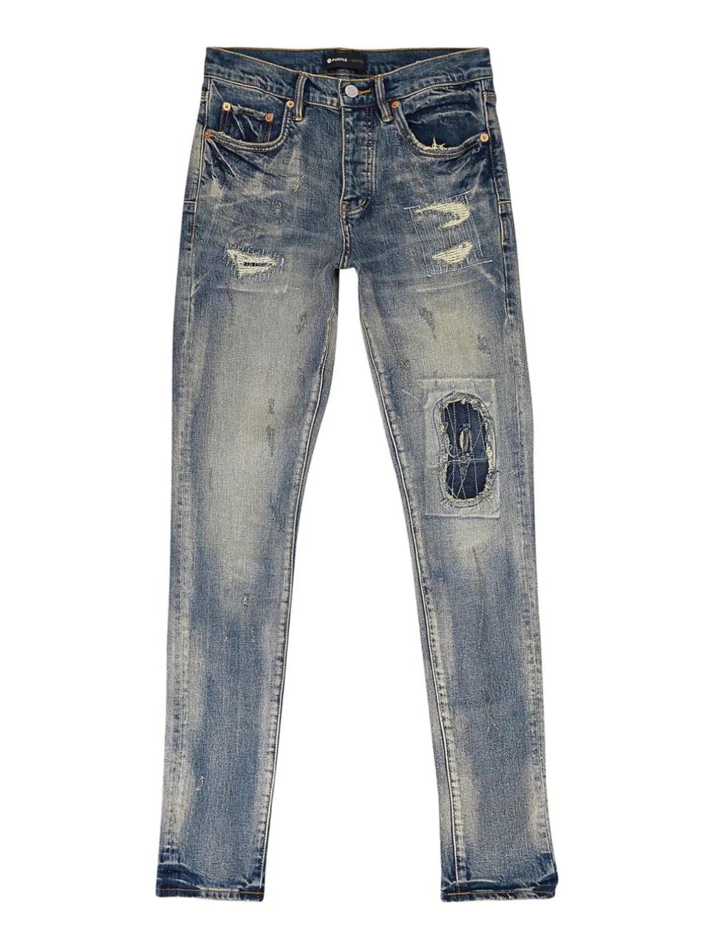 Purple Brand Mid Indigo Camo
Repair Distressed Skinny Jeans Men’s Size 36 Style